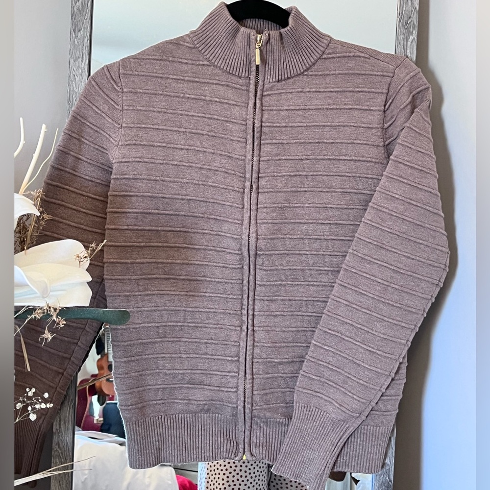 Unbranded Finely Knit Mock Neck Jacket